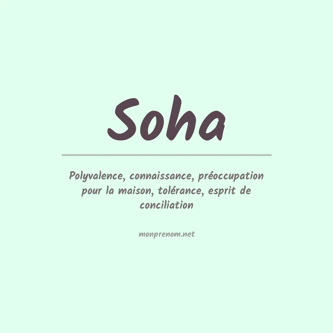 Prénom Soha
