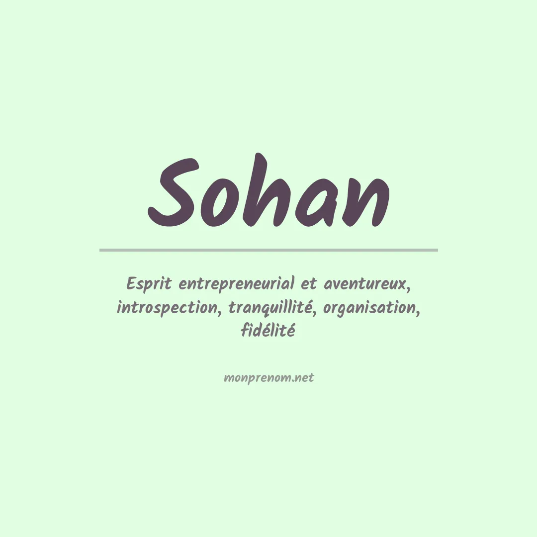 Prénom Sohan