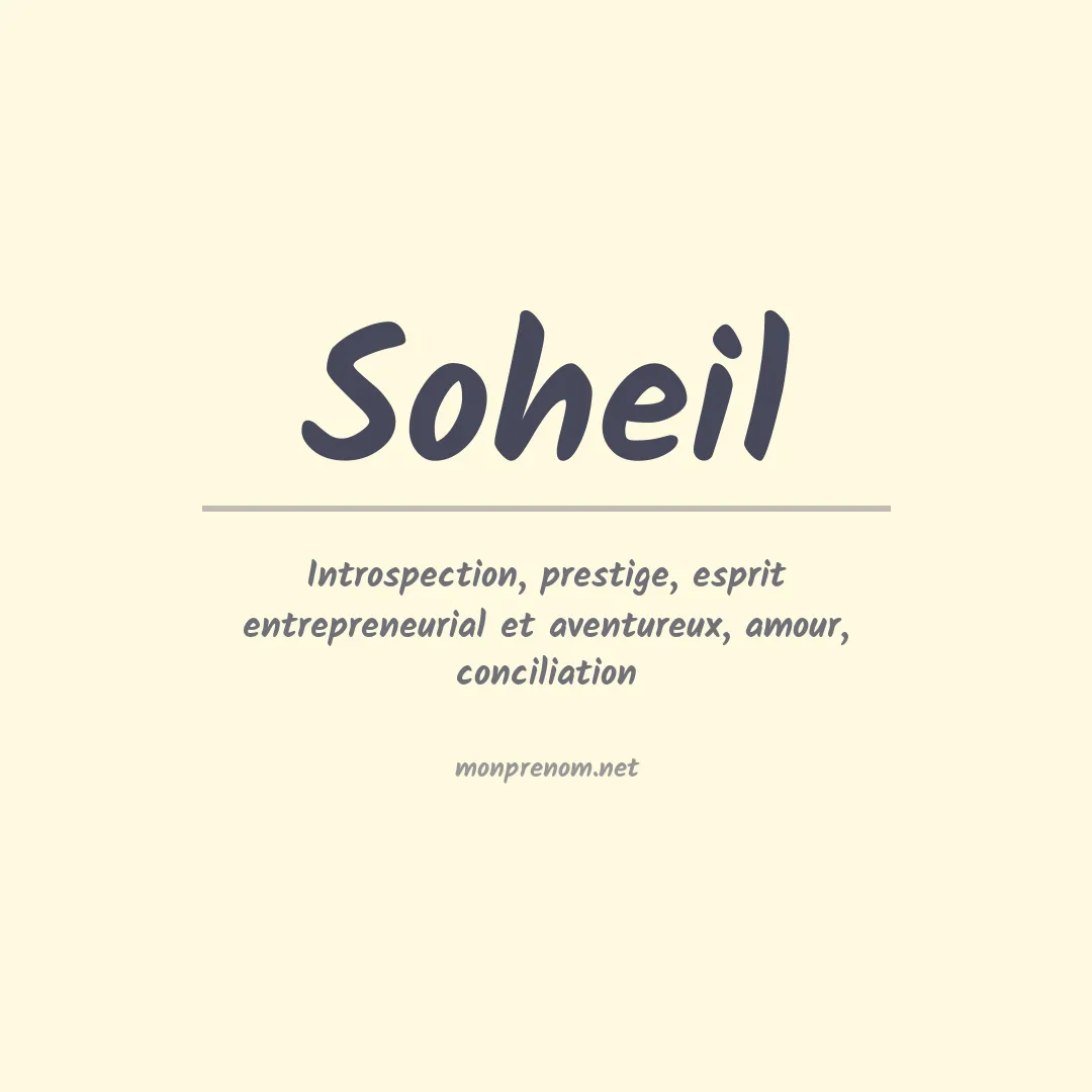 Signification du prénom Soheil