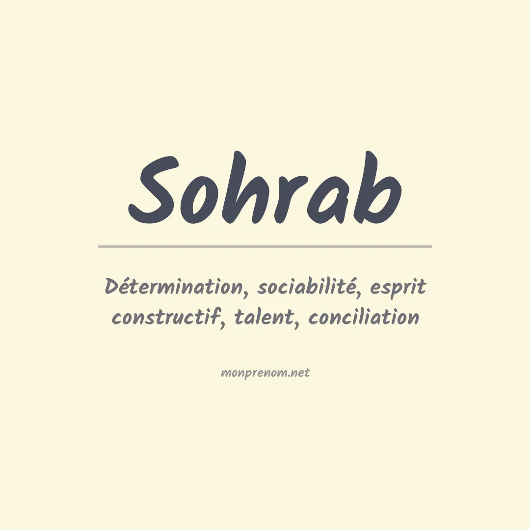 Prénom Sohrab