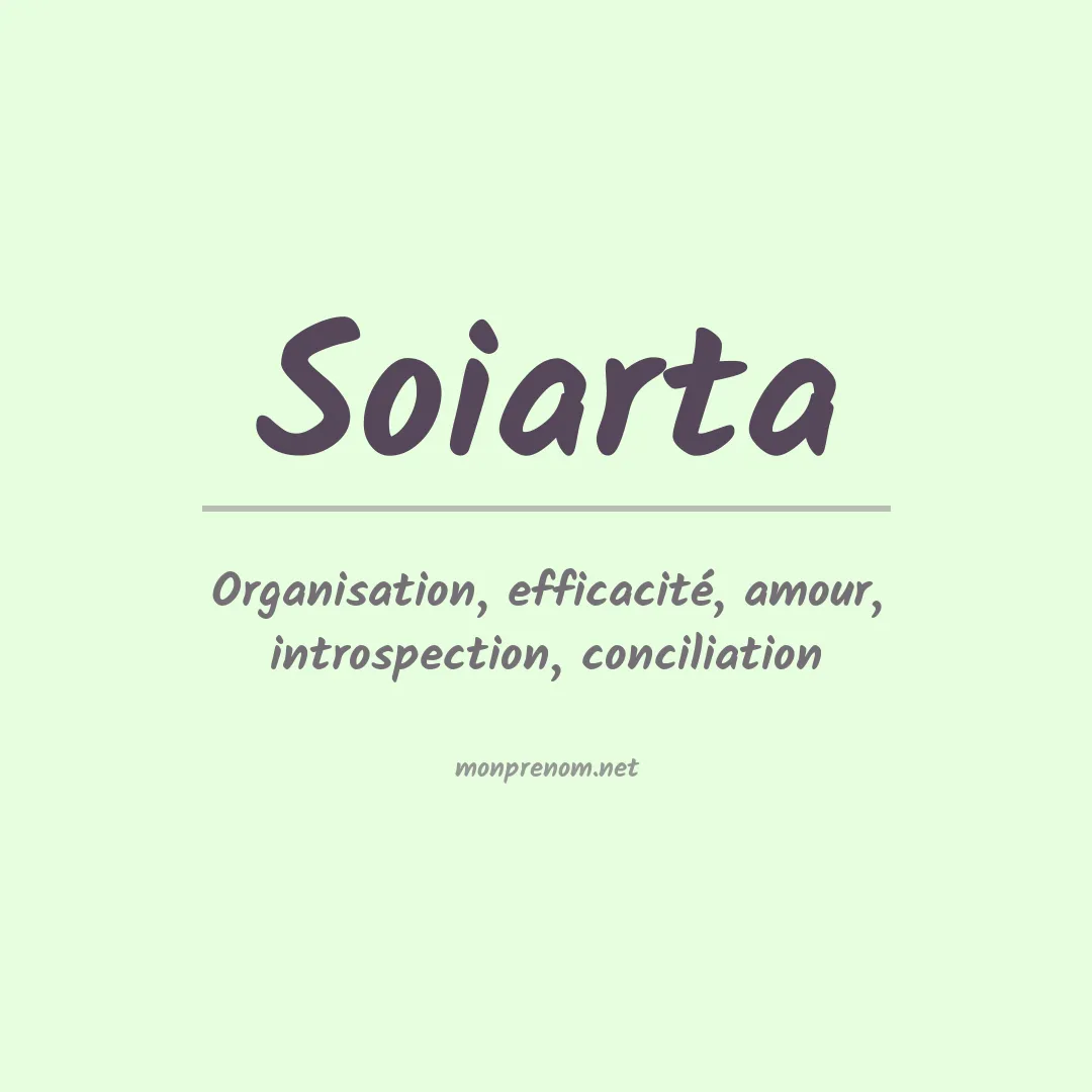 Signification du prénom Soiarta