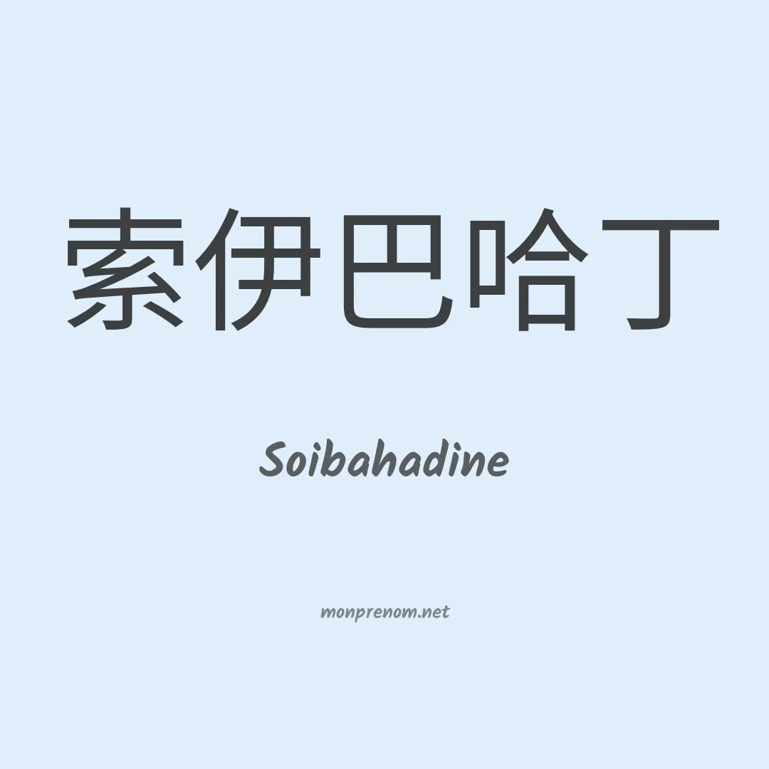 Soibahadine en chinois