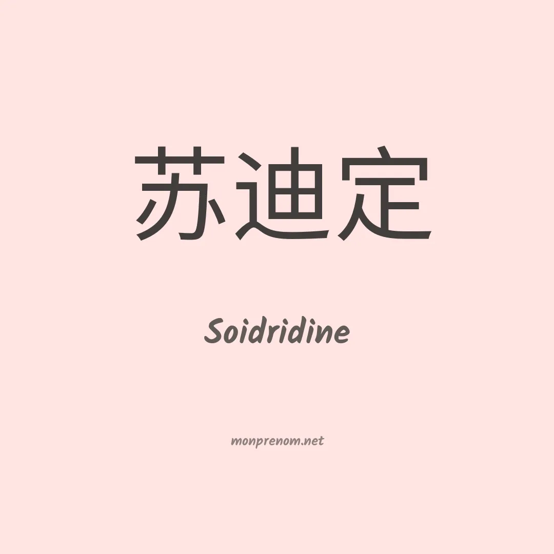 Soidridine en chinois