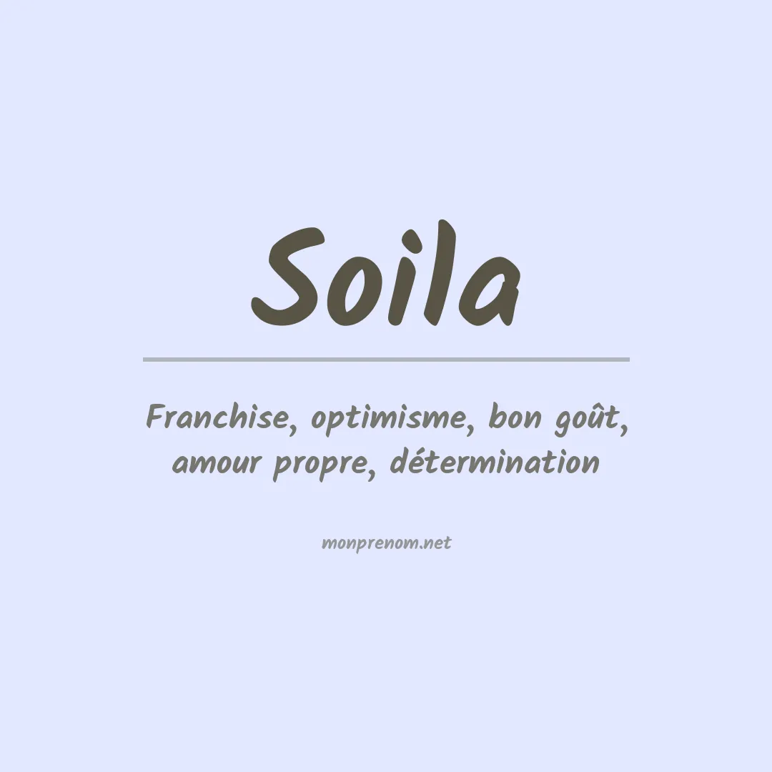 Prénom Soila