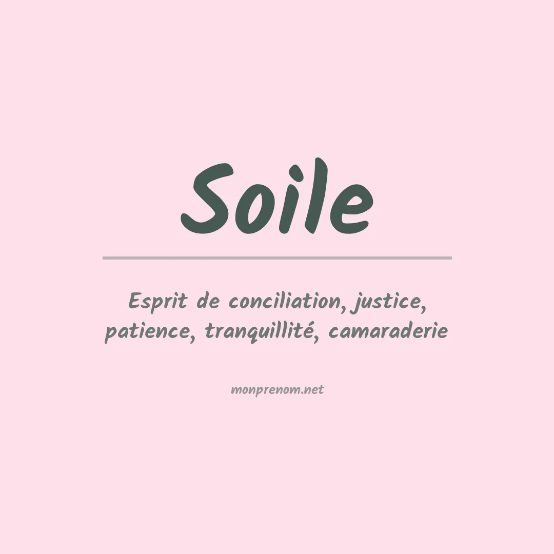 Signification du prénom Soile