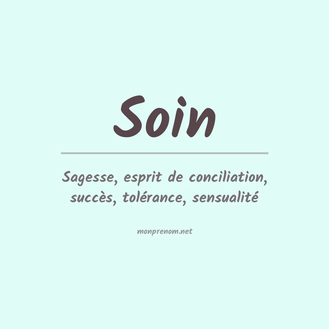 Signification du prénom Soin
