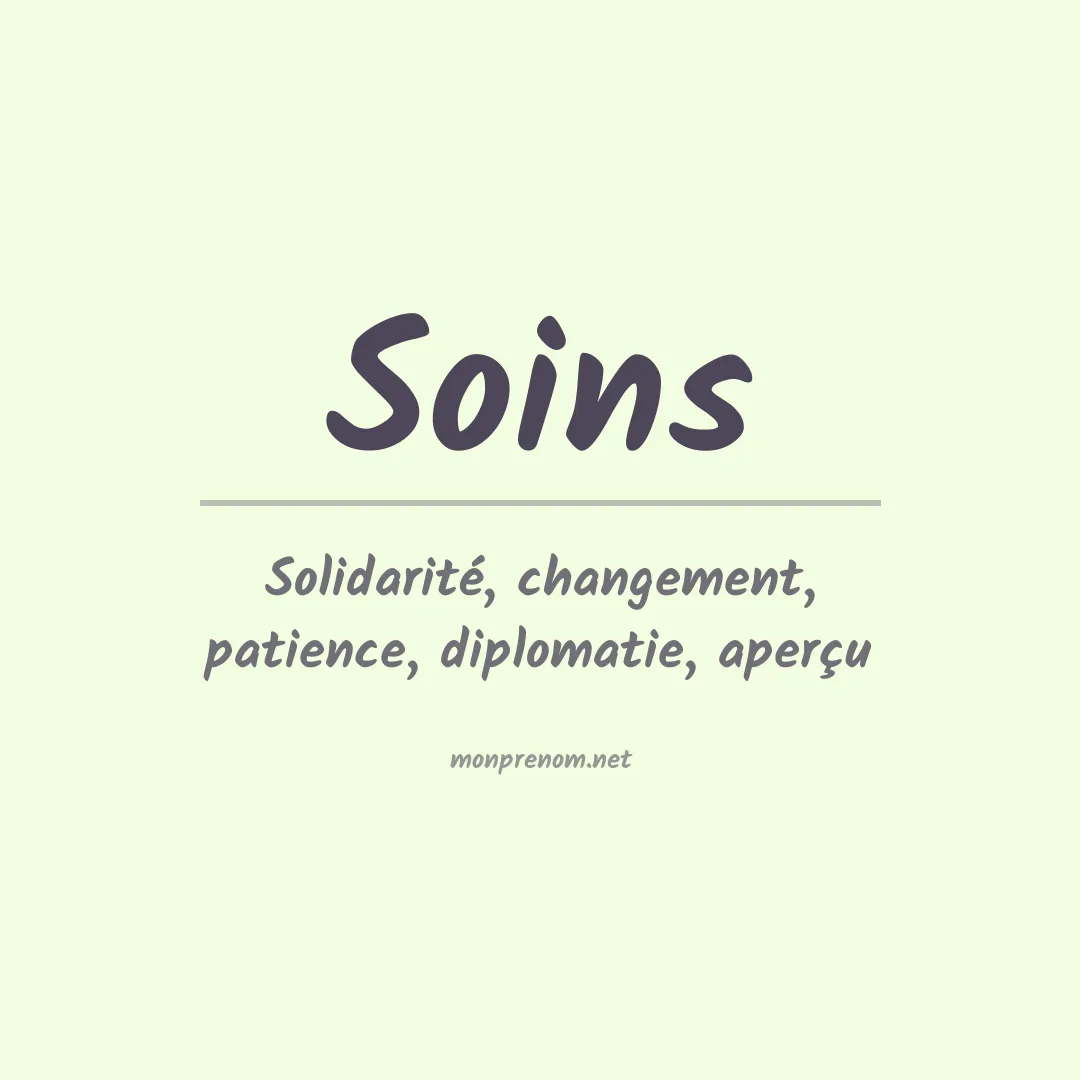 Signification du prénom Soins
