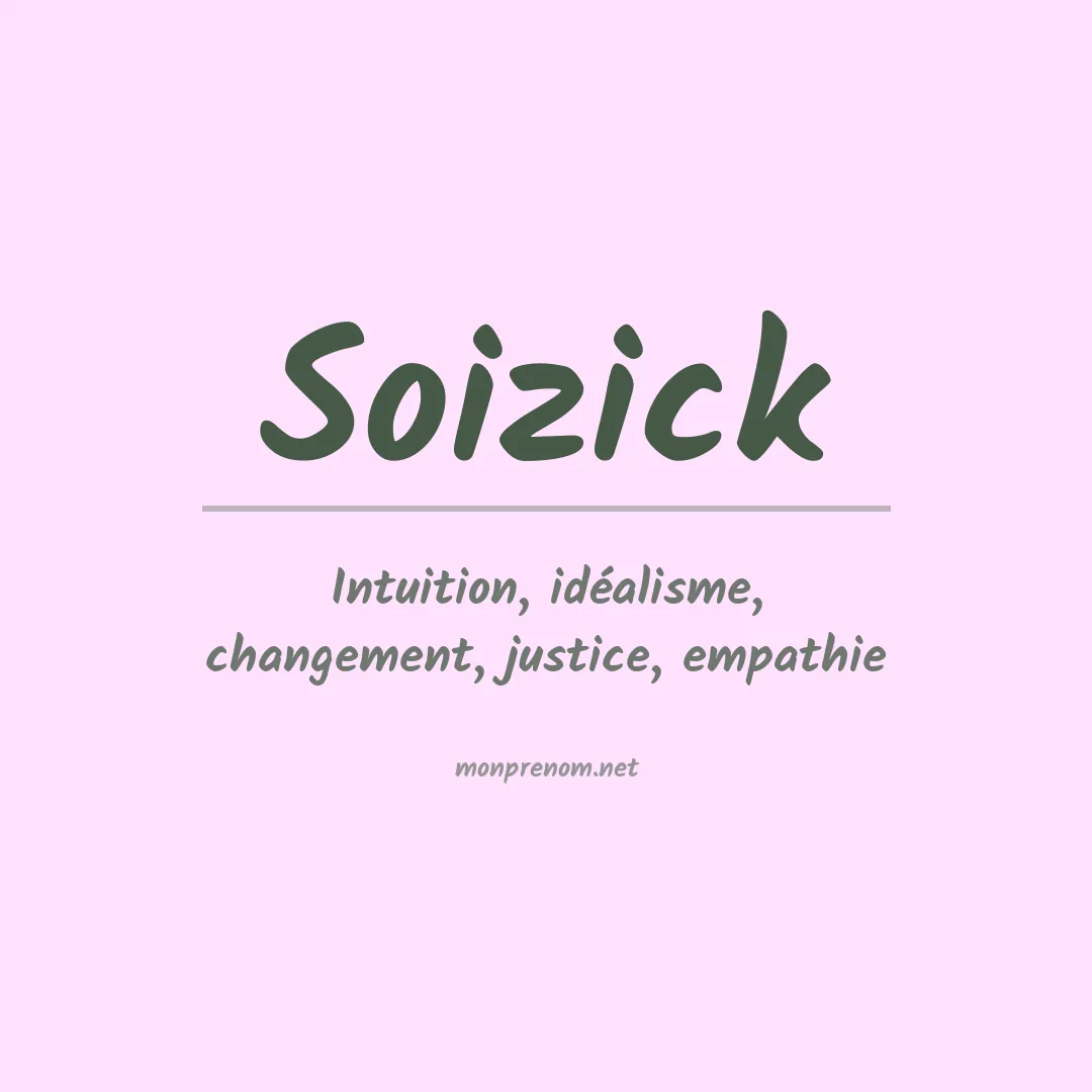 Signification du prénom Soizick