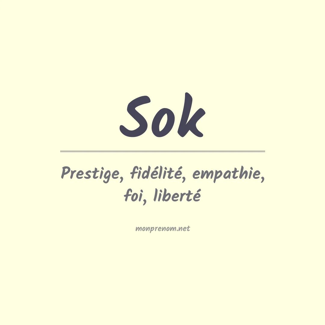Prénom Sok