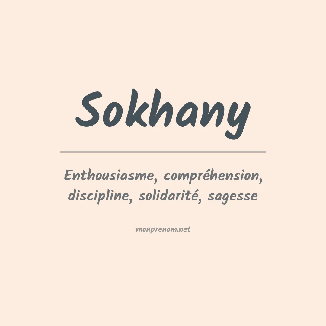 Signification du prénom Sokhany