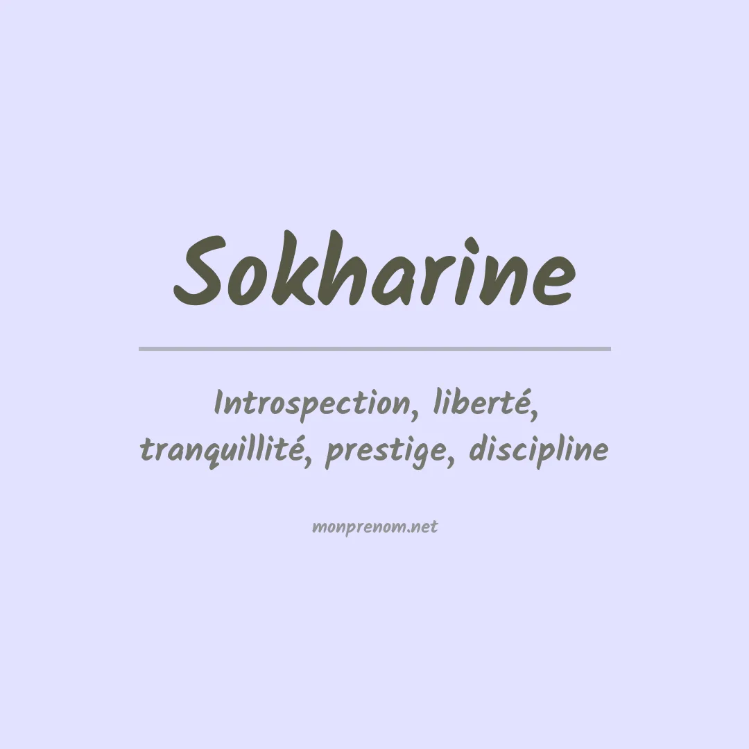 Signification du prénom Sokharine