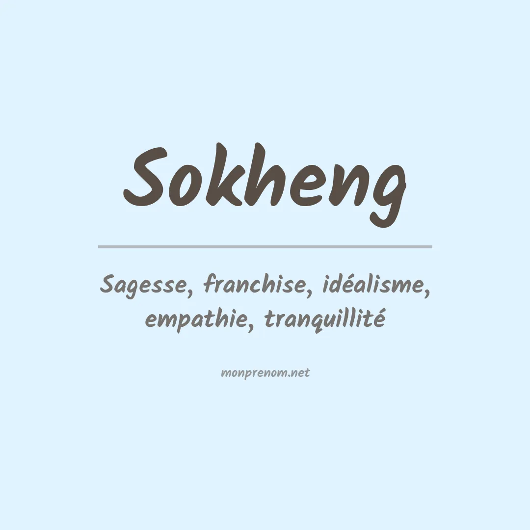 Signification du prénom Sokheng