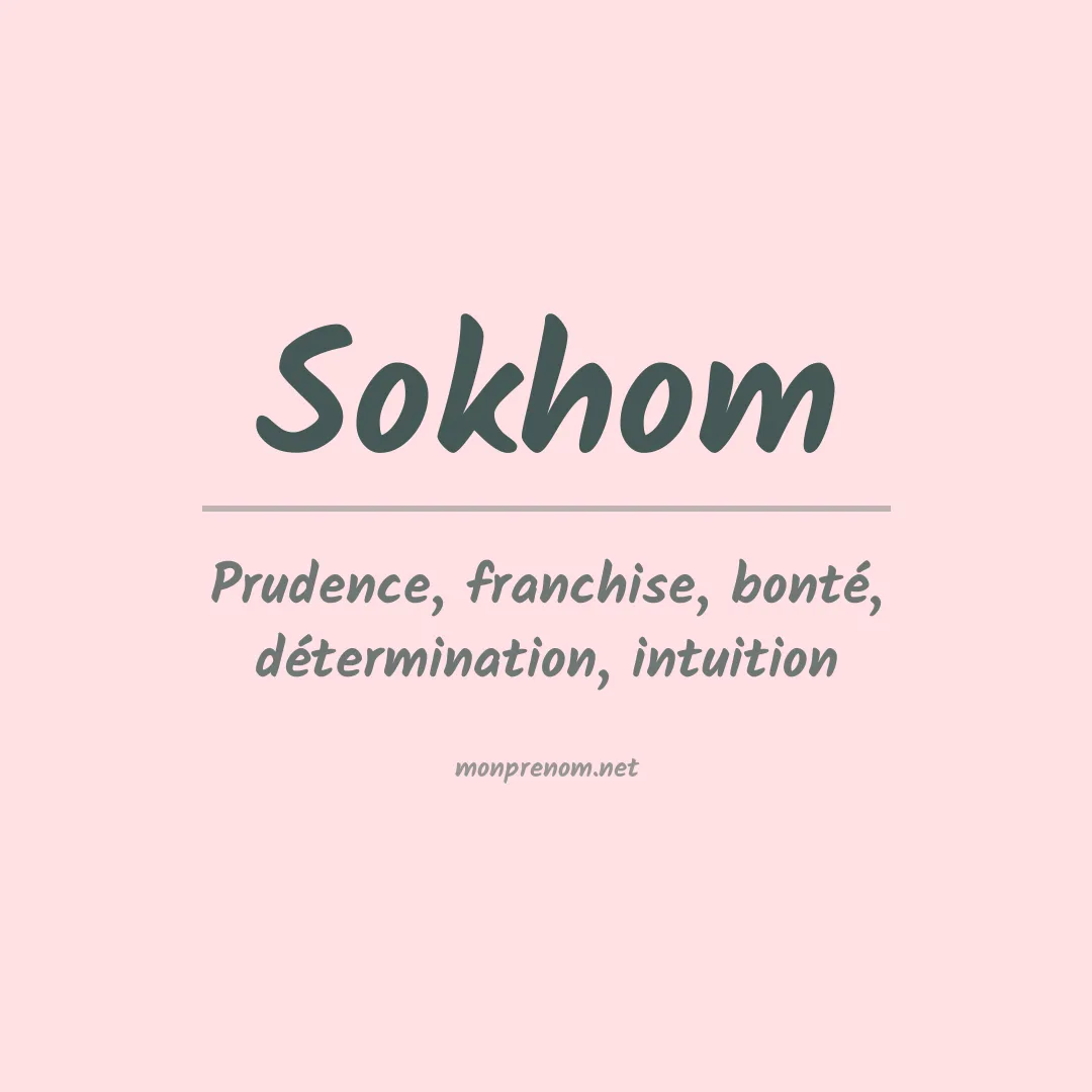 Prénom Sokhom