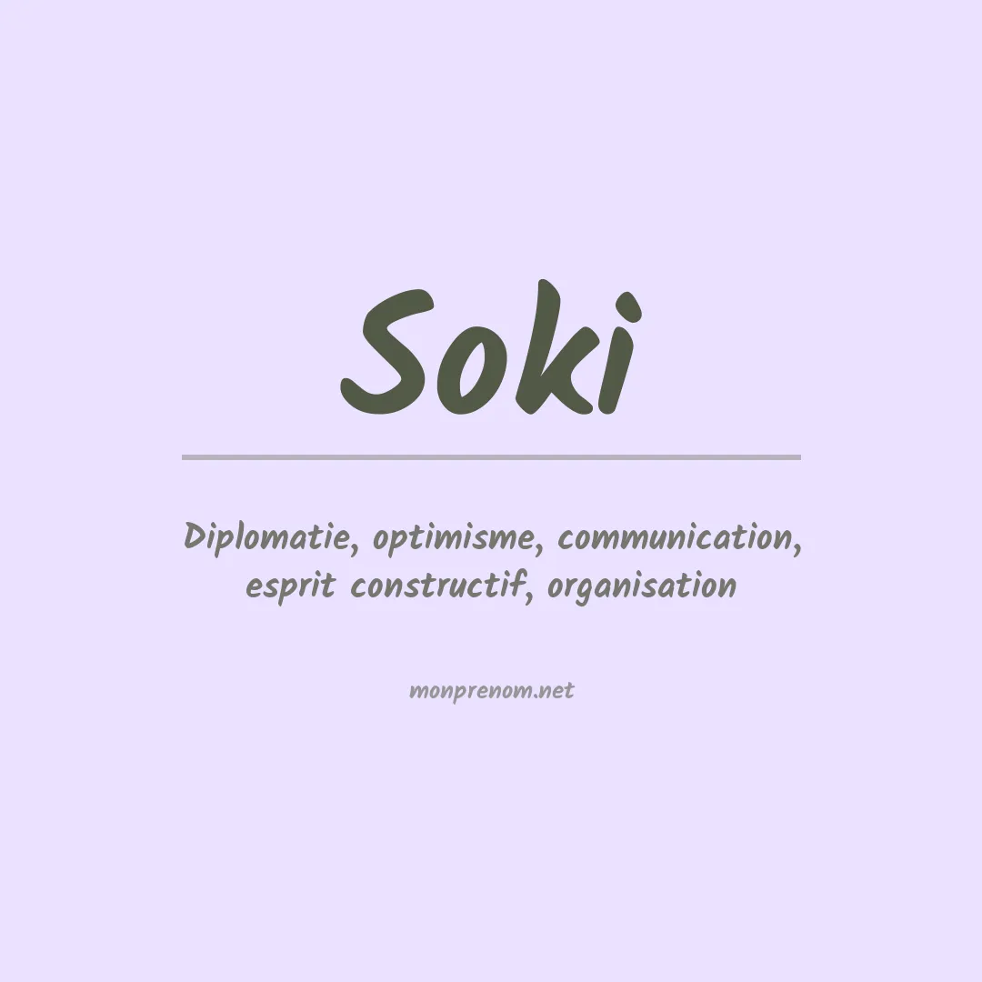 Signification du prénom Soki