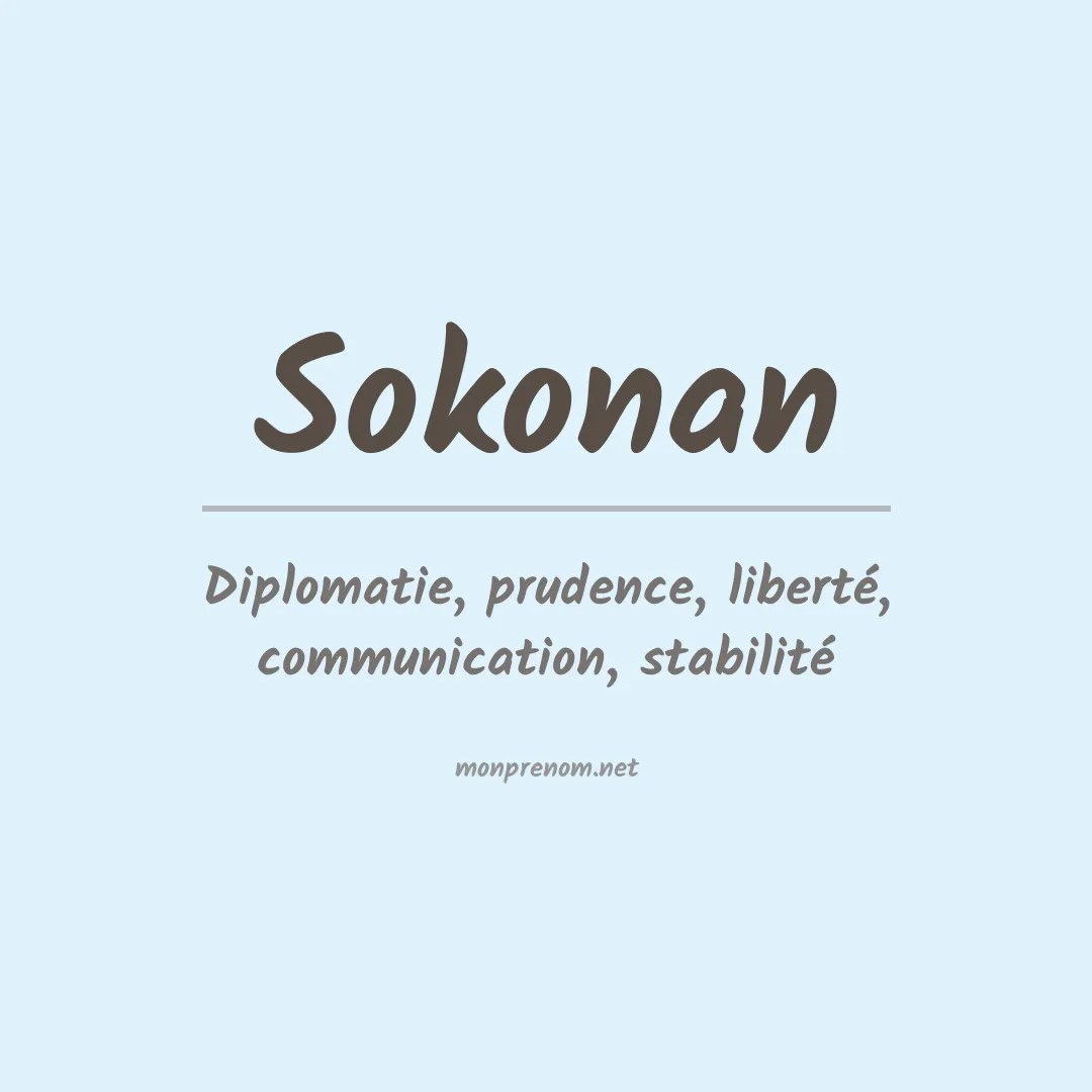 Signification du prénom Sokonan