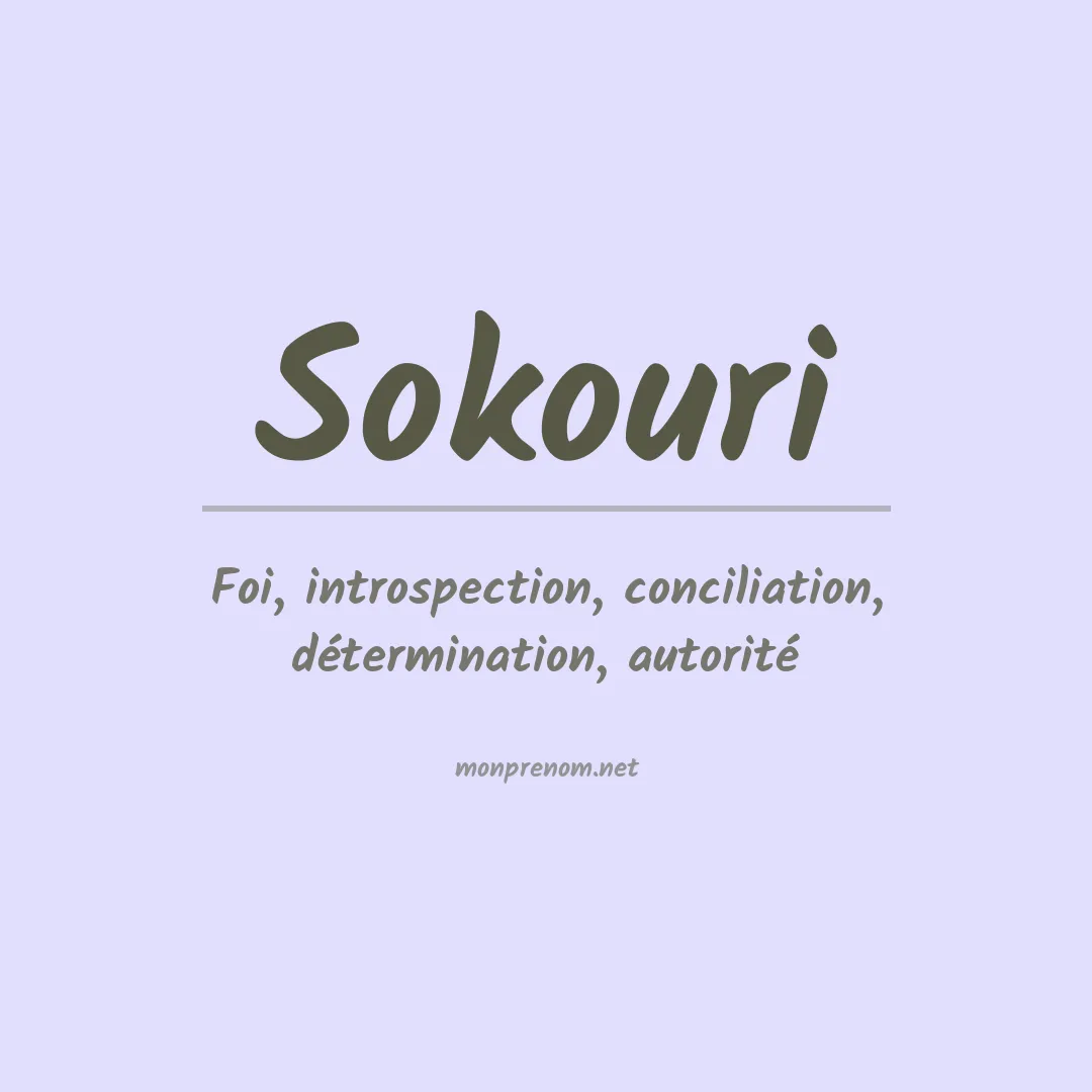 Prénom Sokouri
