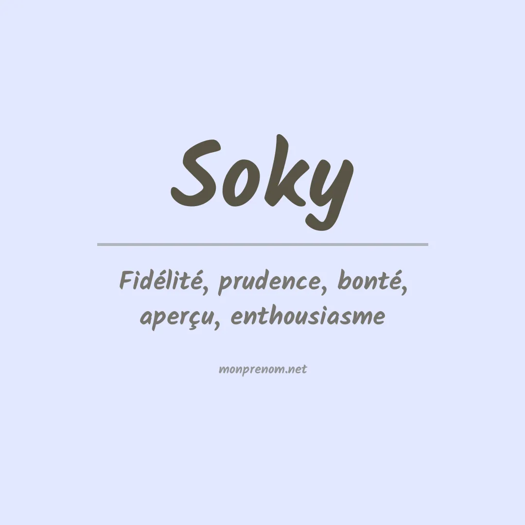 Signification du prénom Soky