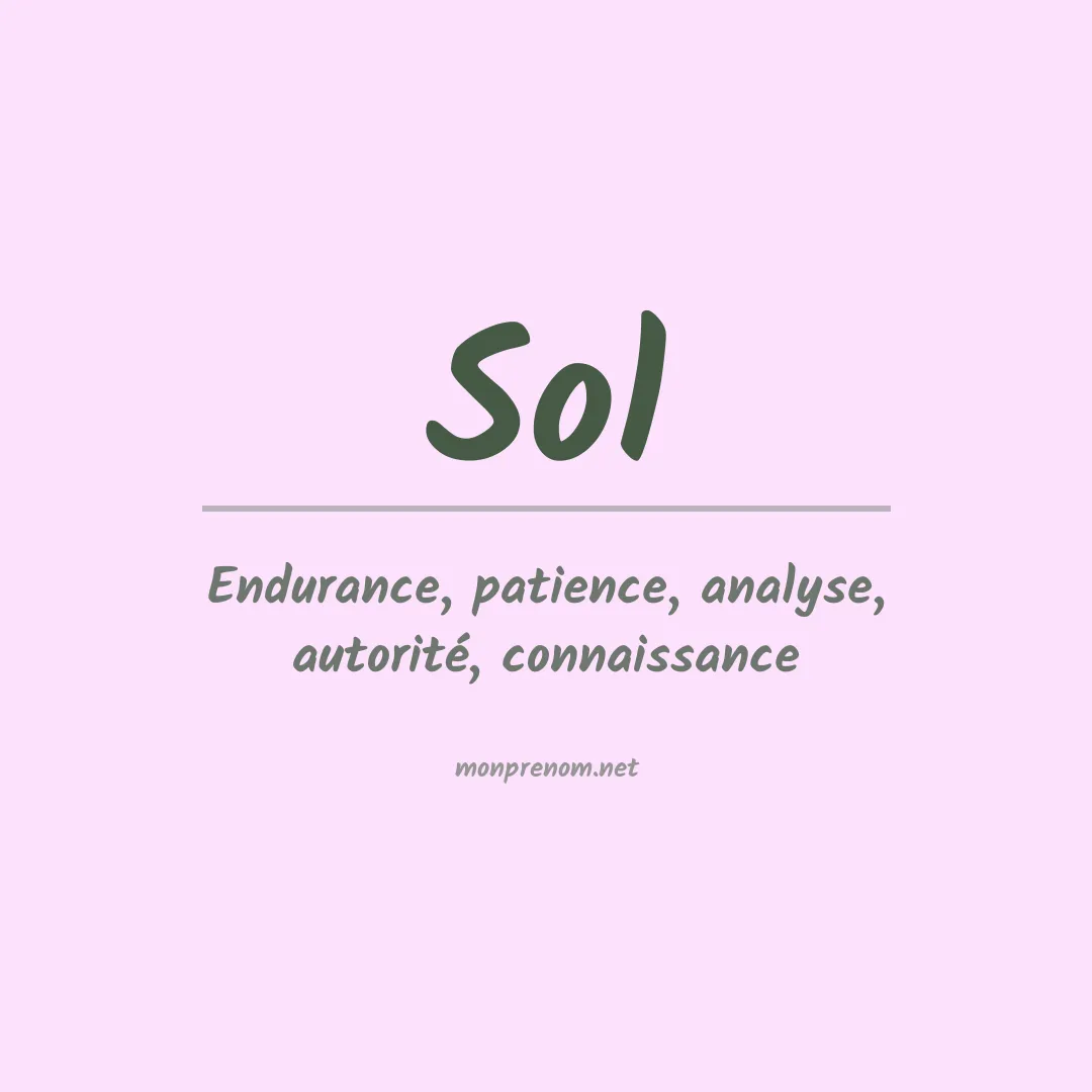 Prénom Sol