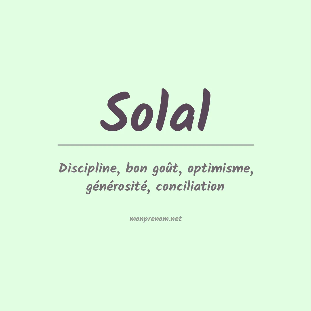 Prénom Solal