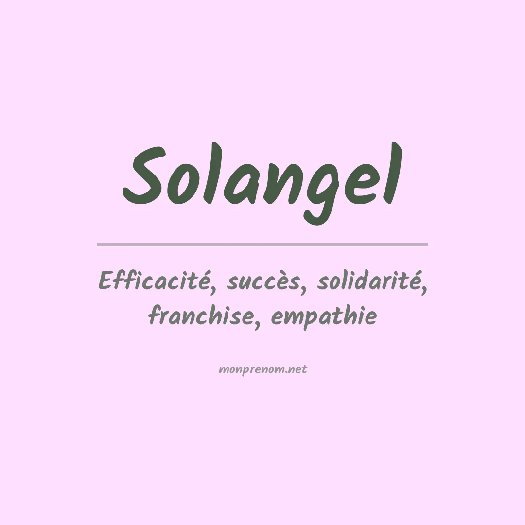 Prénom Solangel