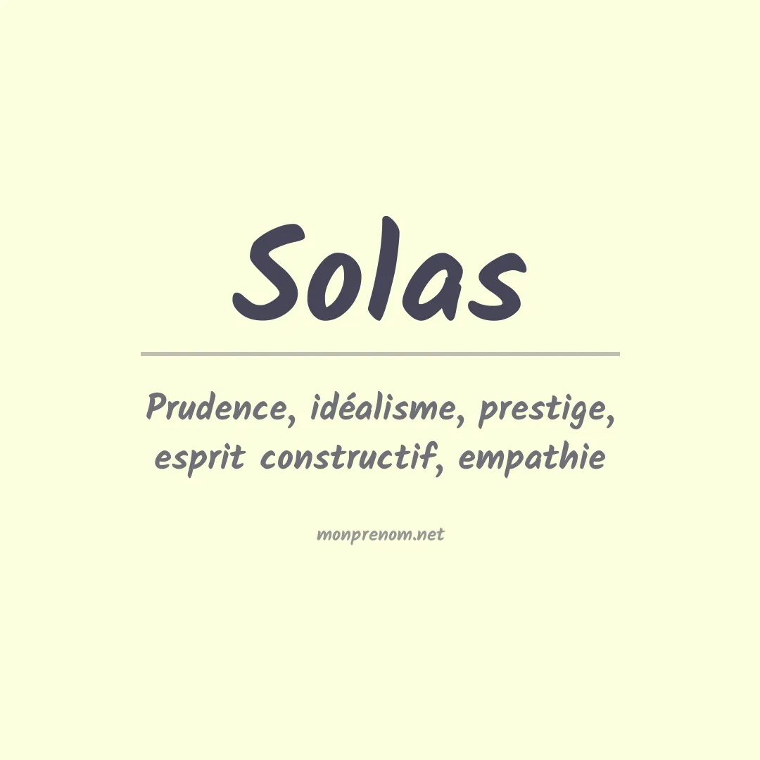 Prénom Solas