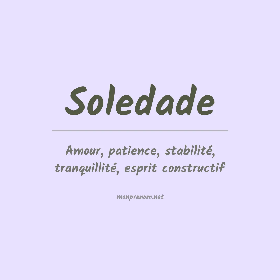 Prénom Soledade