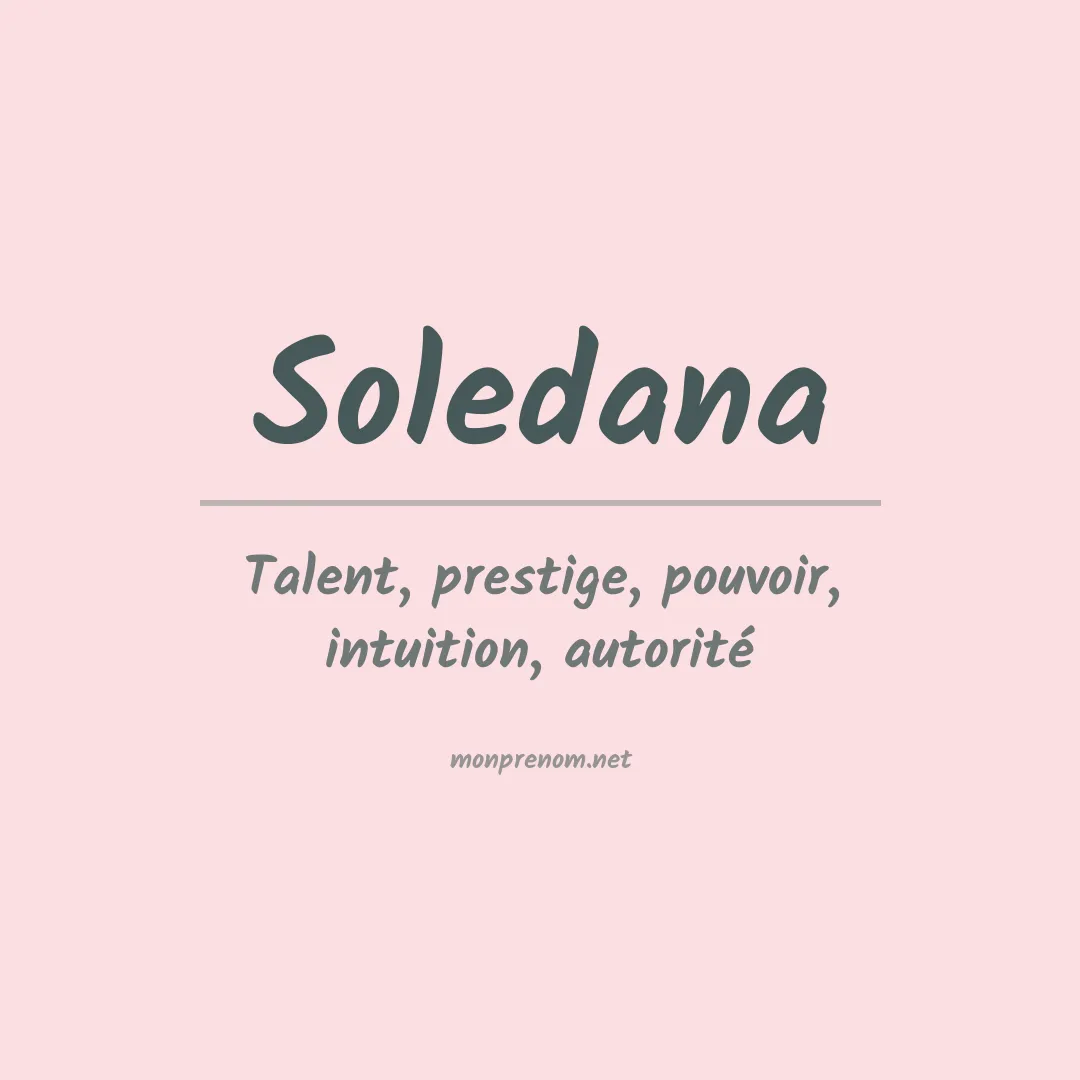 Signification du prénom Soledana