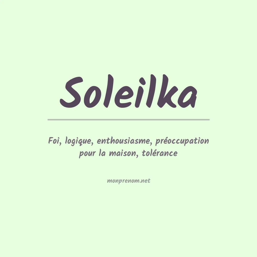 Signification du prénom Soleilka