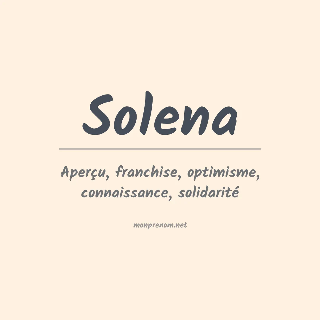 Prénom Solena