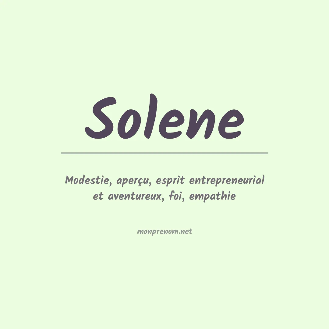 Prénom Solene