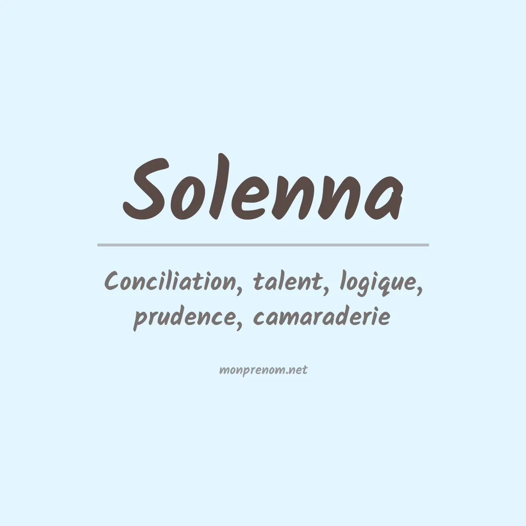 Prénom Solenna