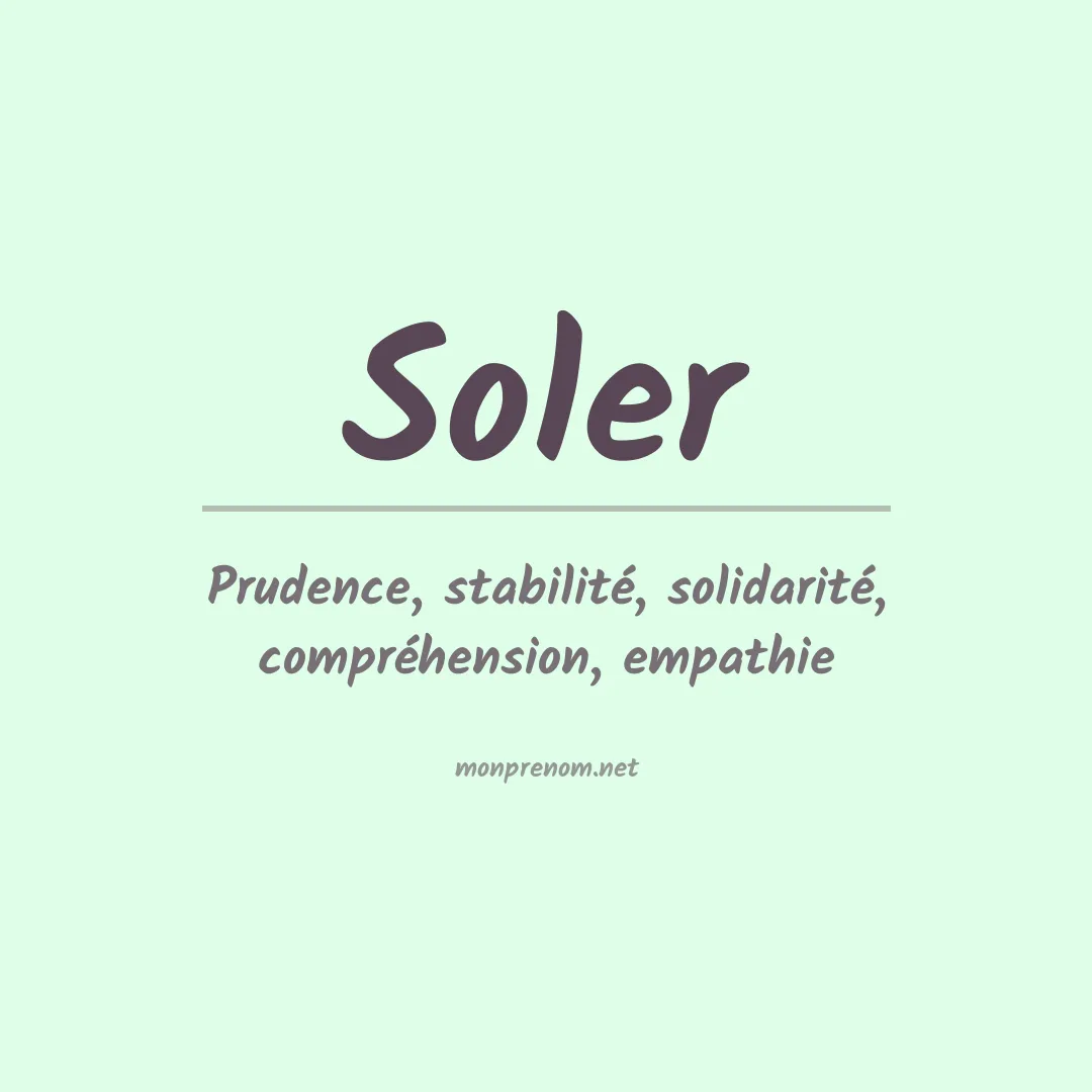 Prénom Soler