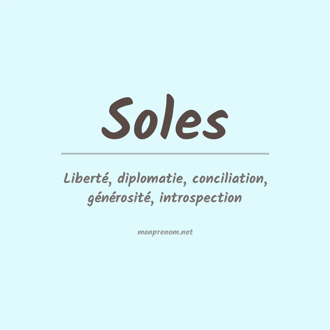 Prénom Soles