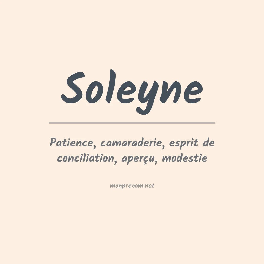 Prénom Soleyne