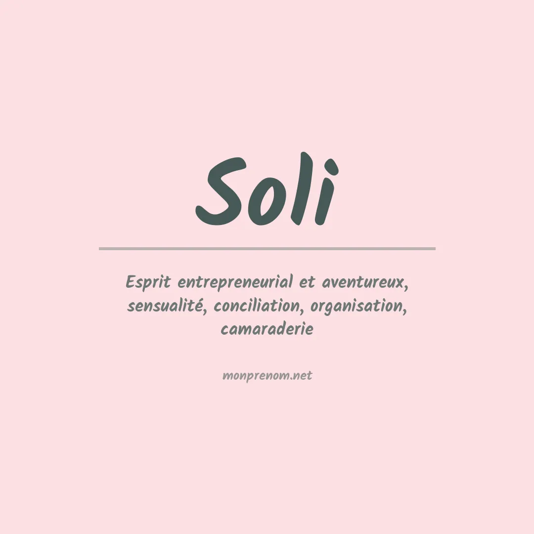 Prénom Soli