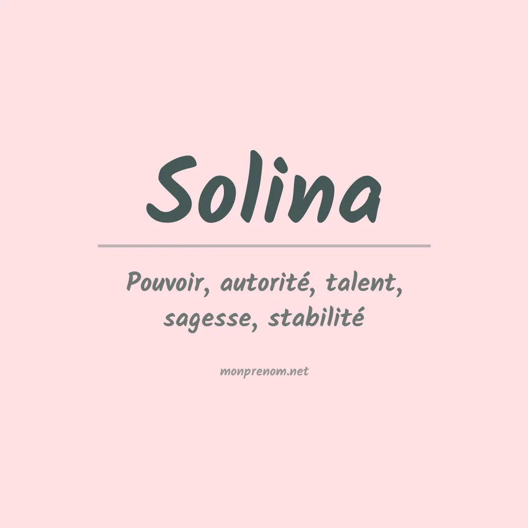 Prénom Solina
