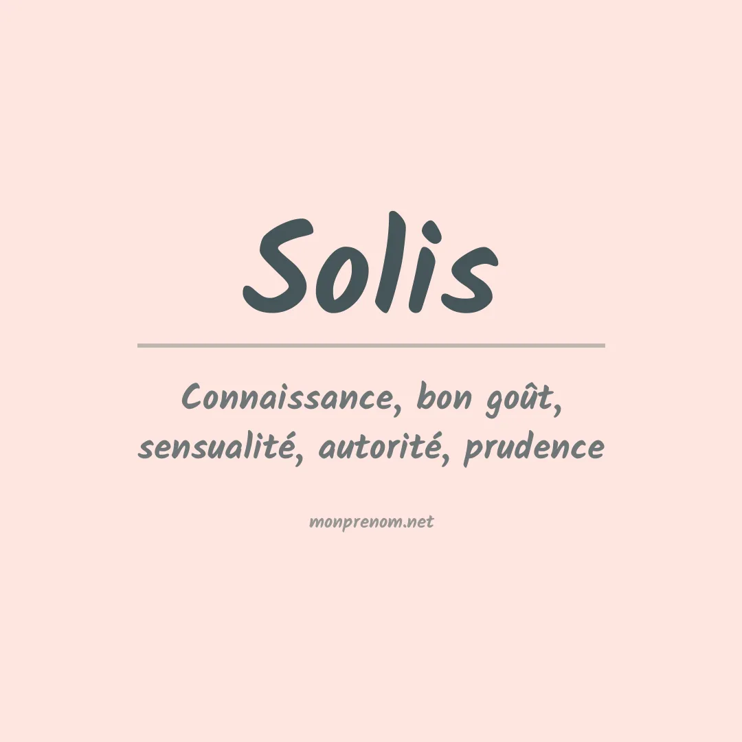 Prénom Solis