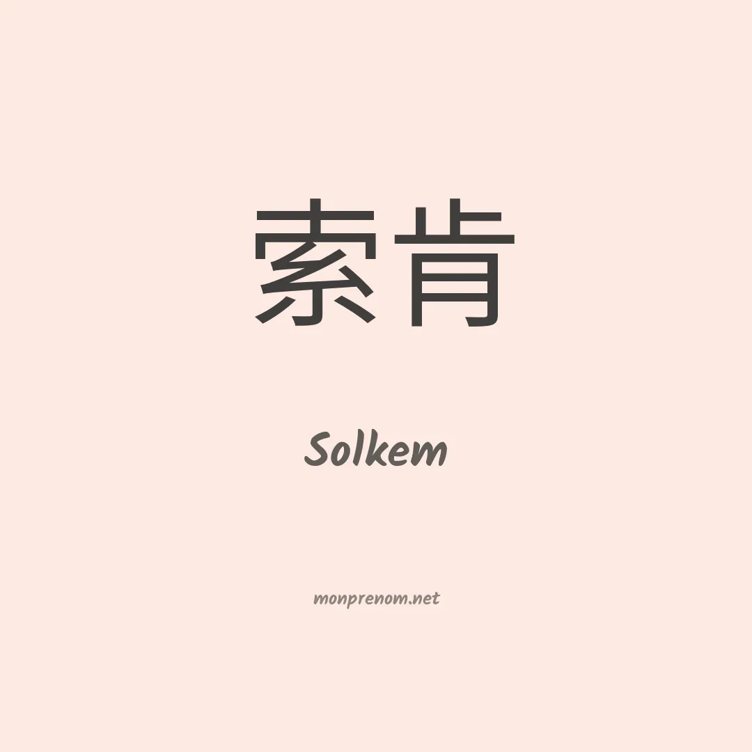 Solkem en chinois