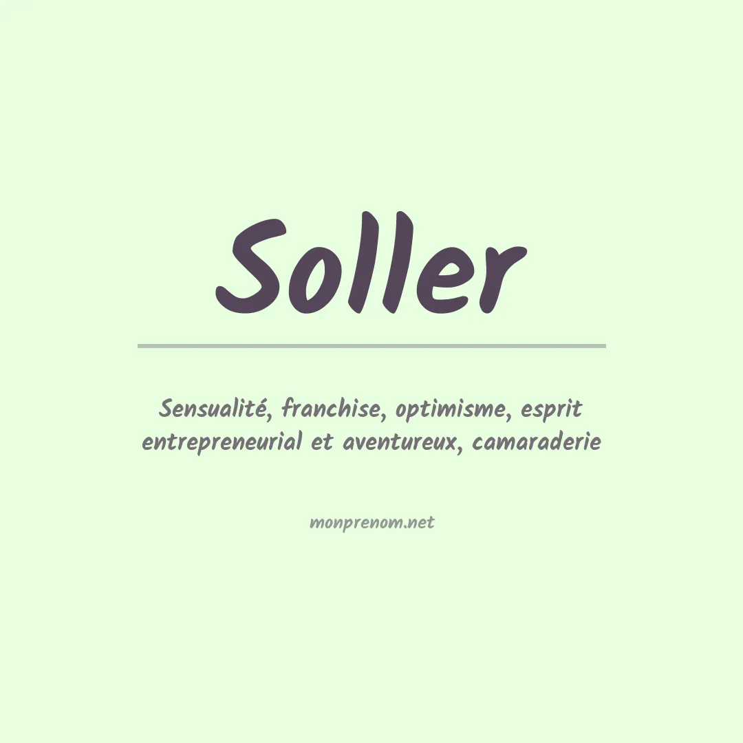 Prénom Soller