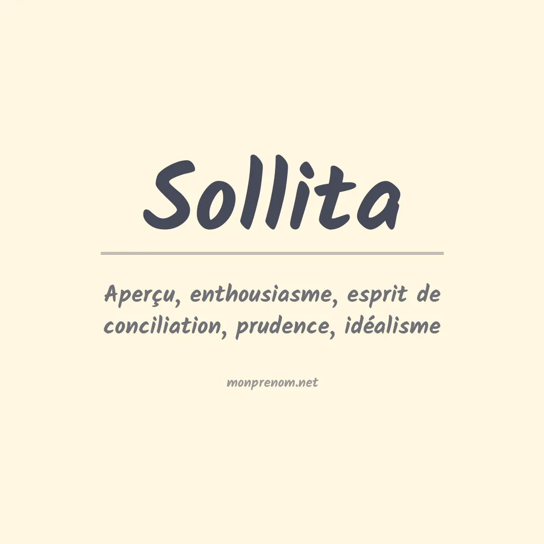 Signification du prénom Sollita