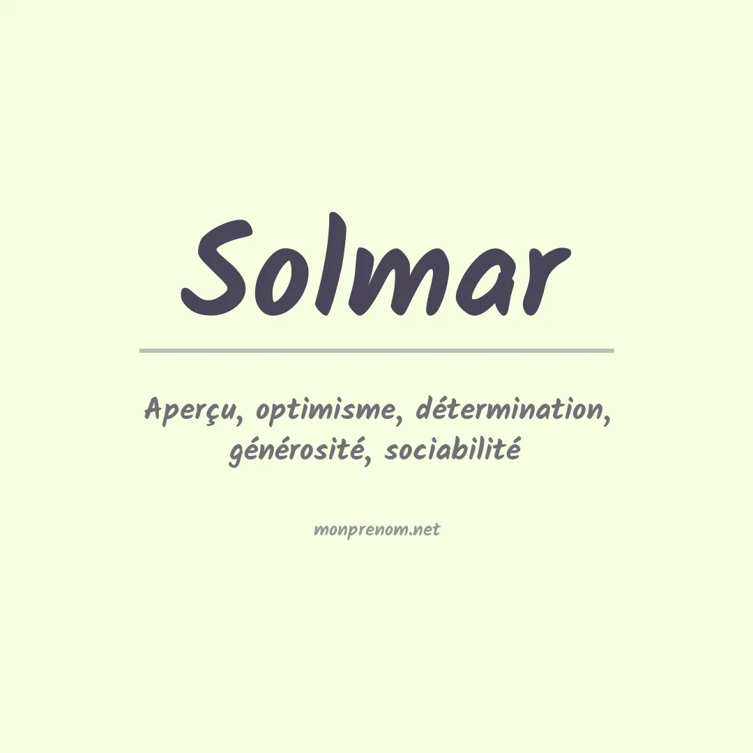 Prénom Solmar