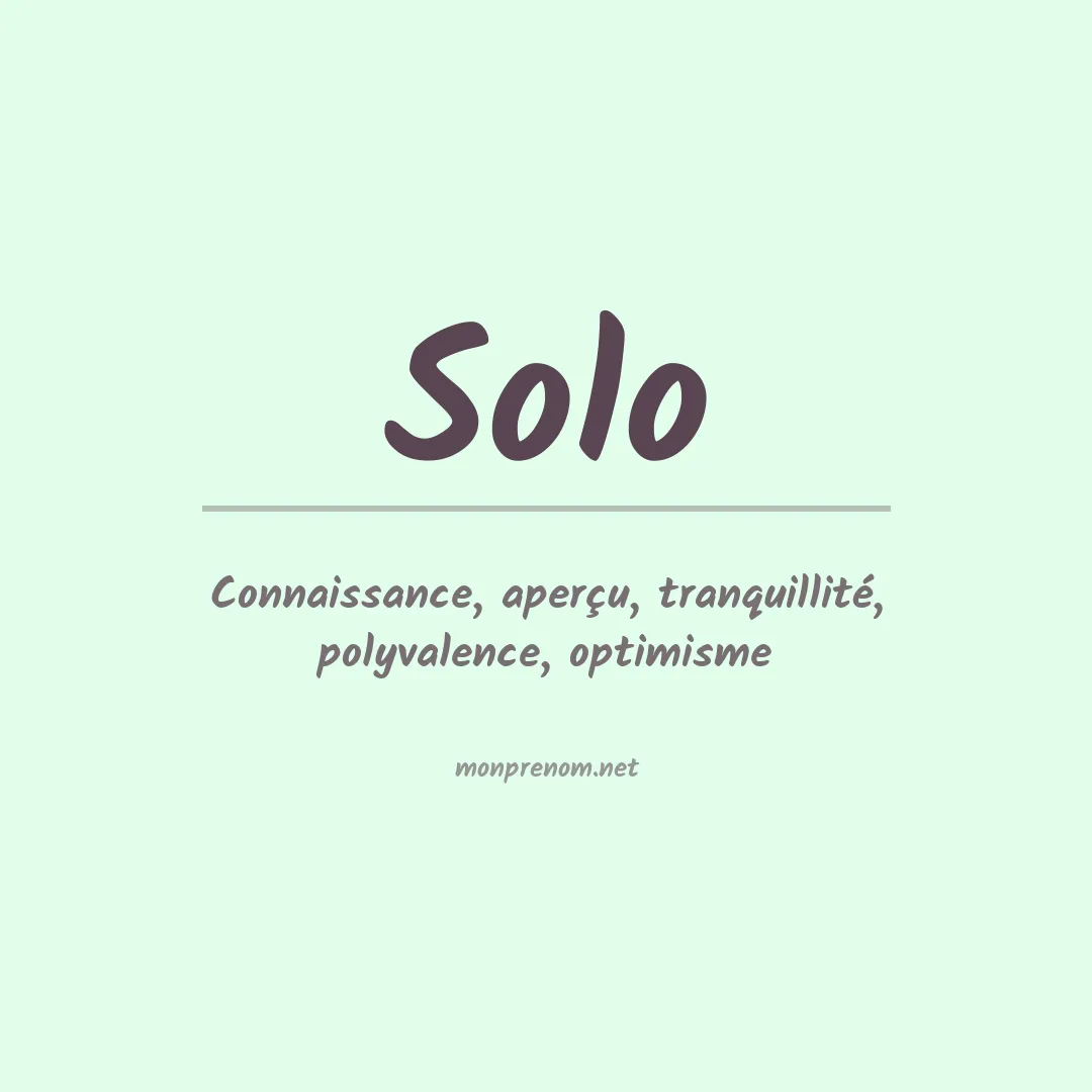 Prénom Solo