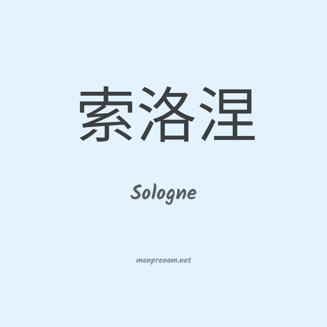 Sologne en chinois