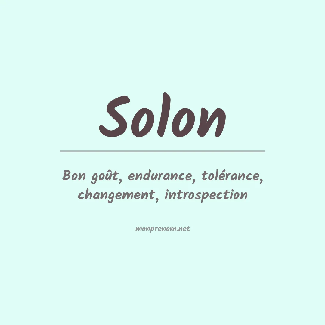 Prénom Solon