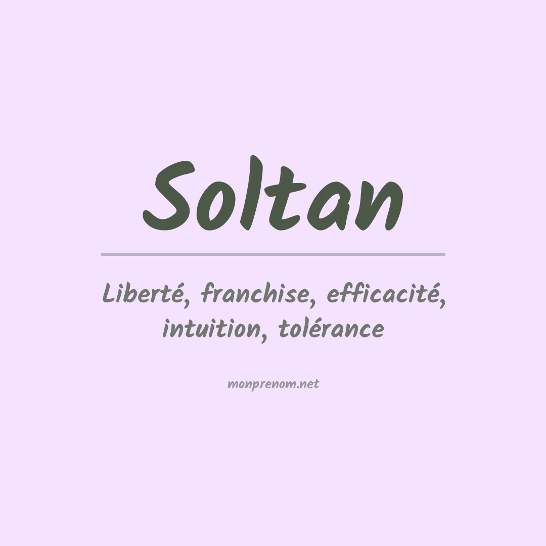 Signification du prénom Soltan