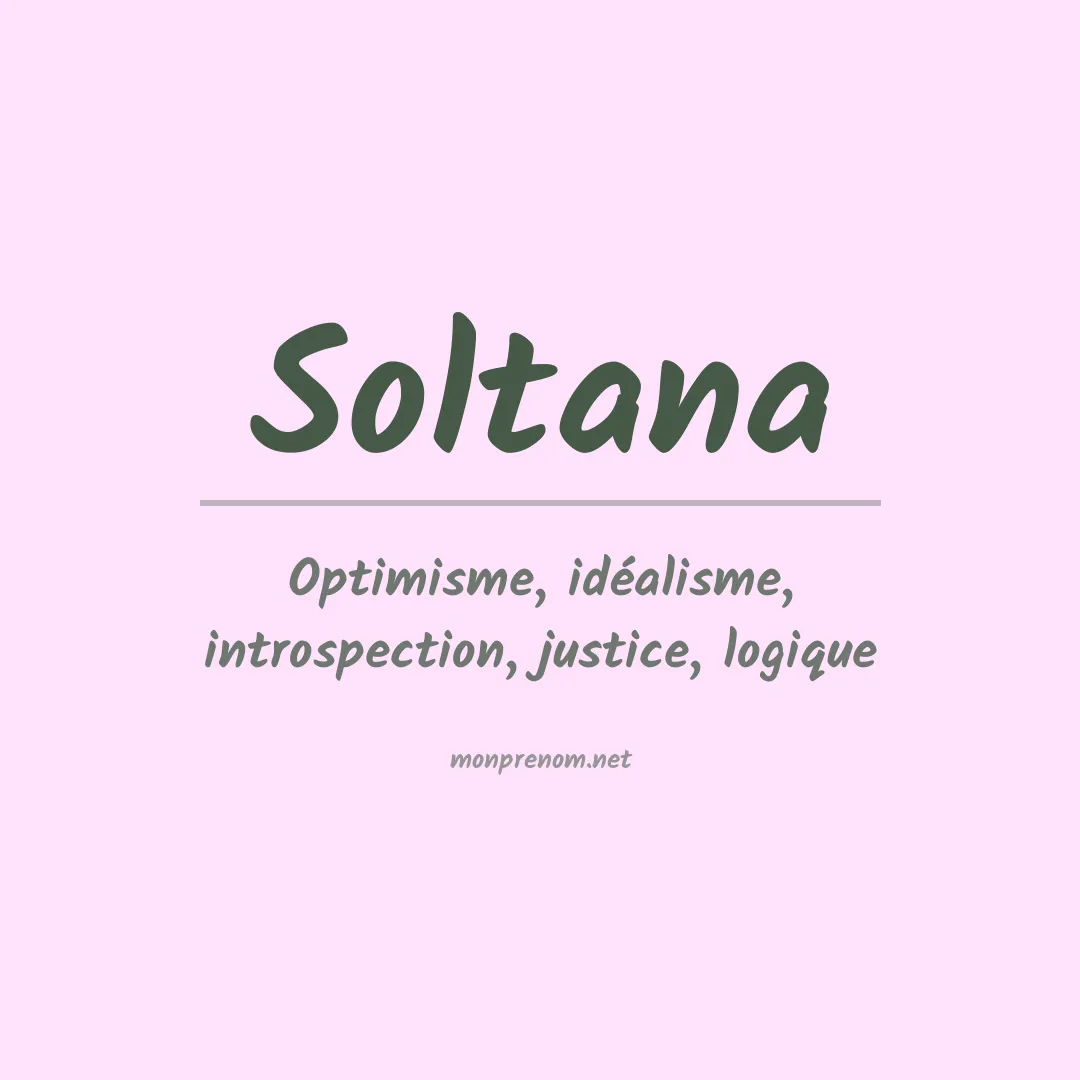 Prénom Soltana