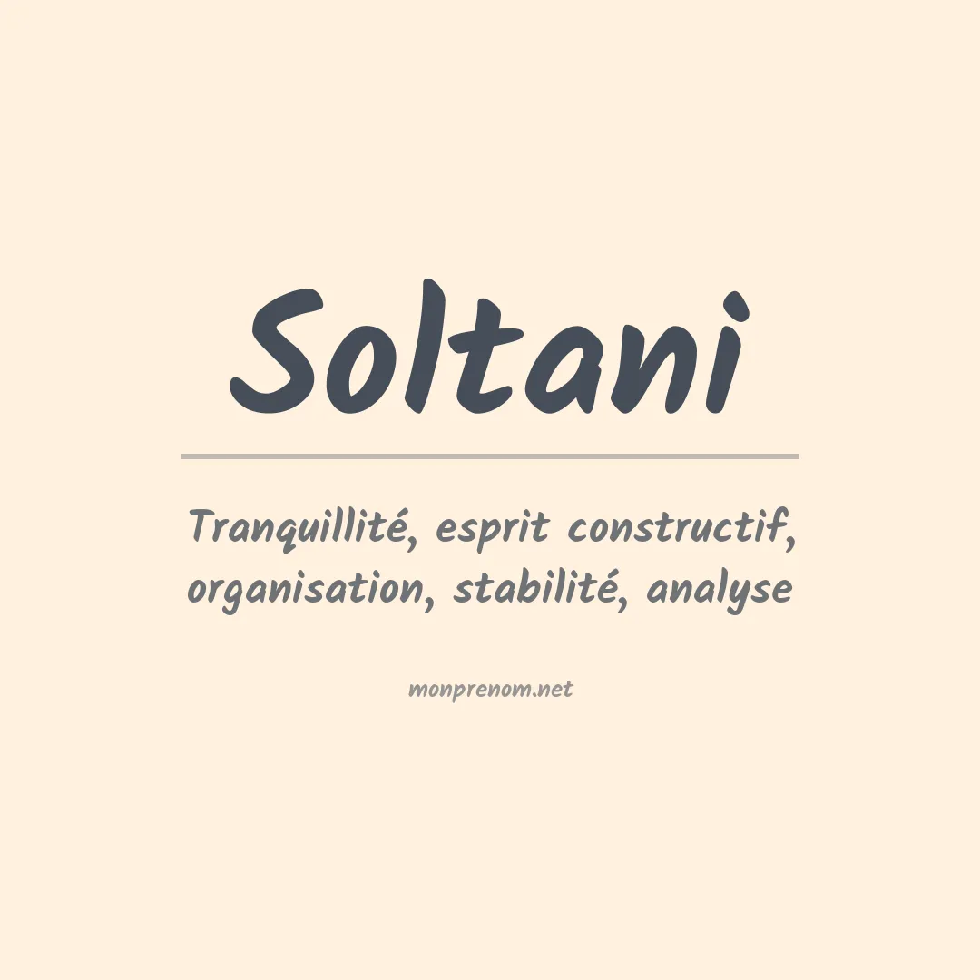 Prénom Soltani