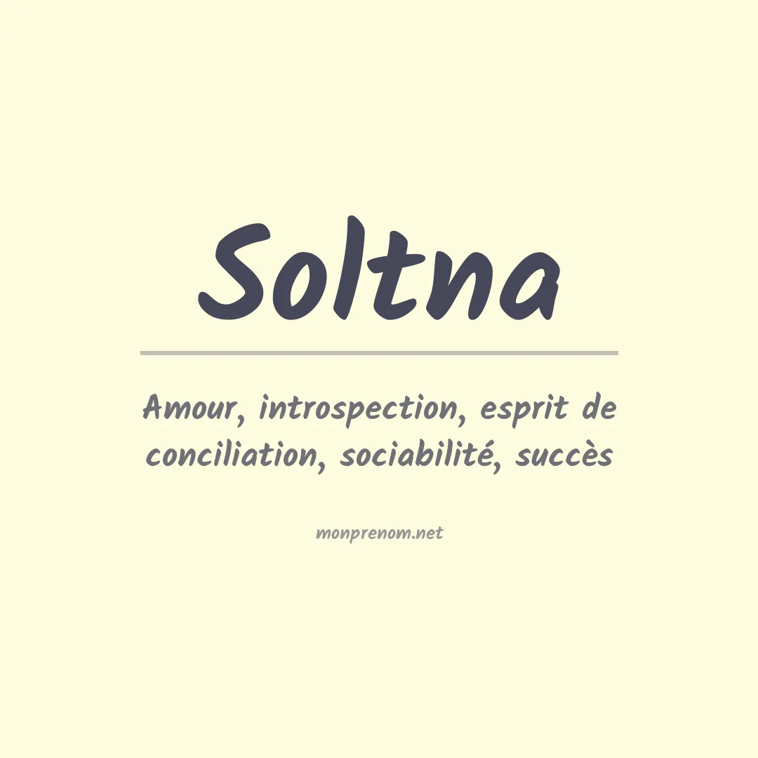 Signification du prénom Soltna