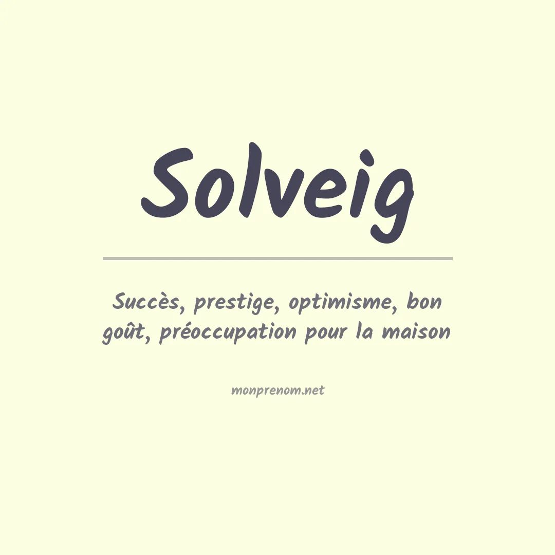 Prénom Solveig