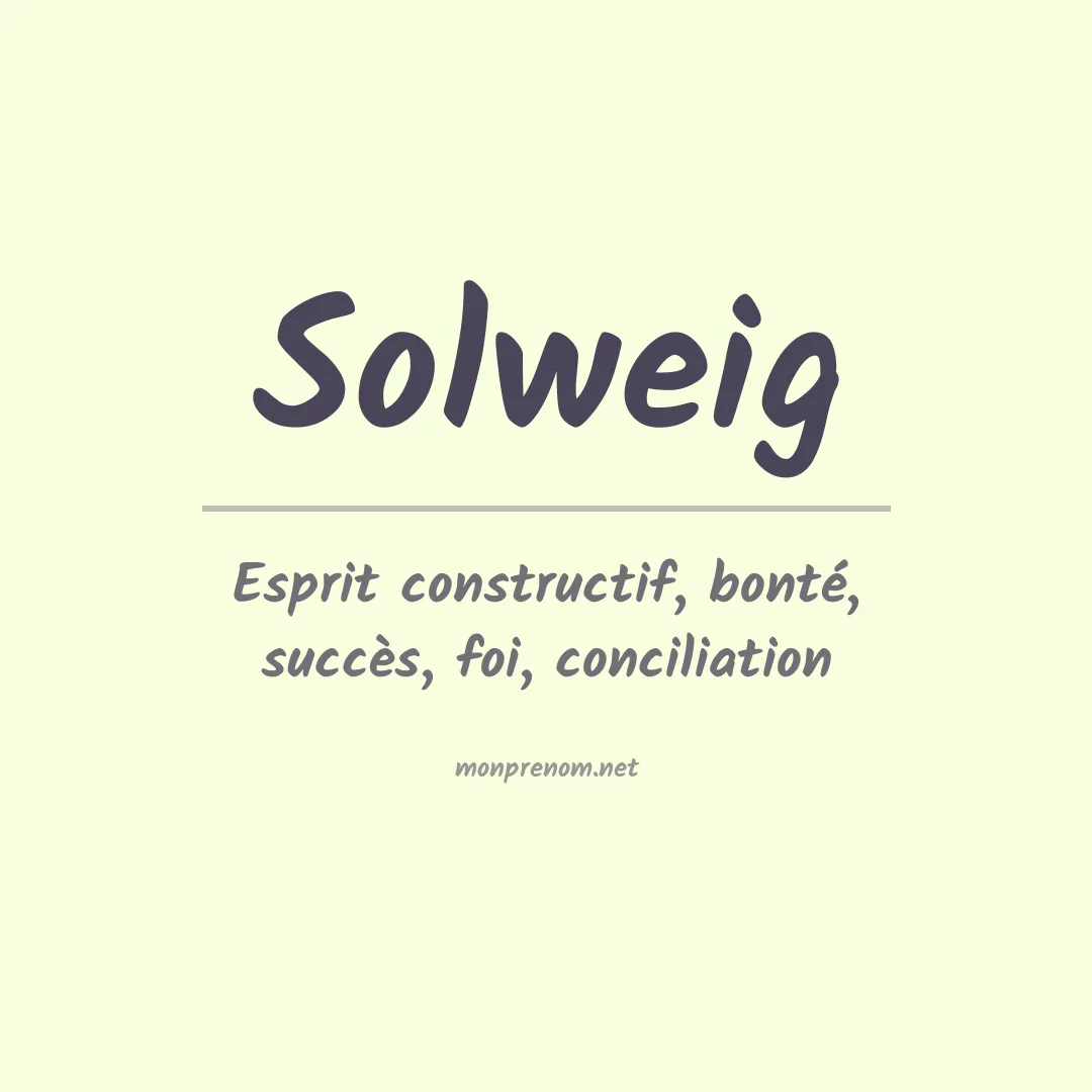 Prénom Solweig